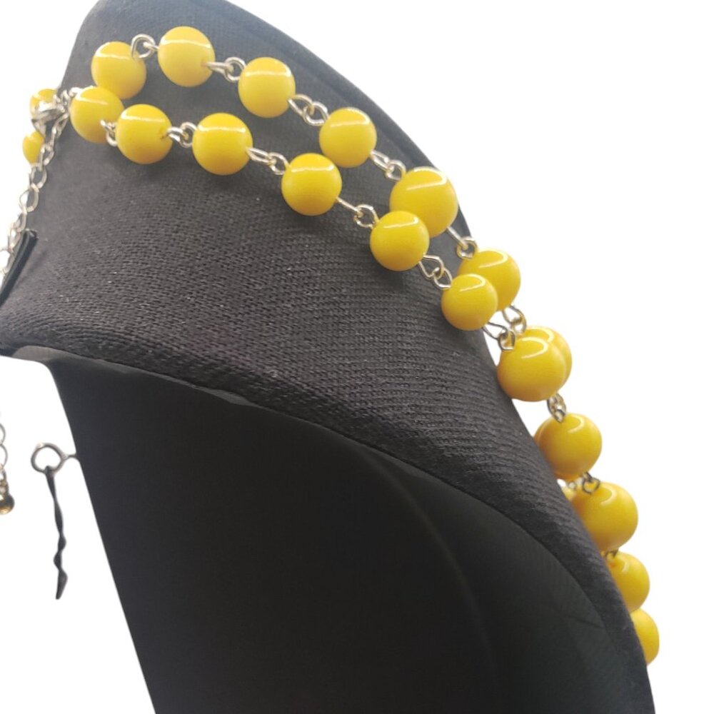 Retro Sunshiny Yellow Bubble Gum Graduated Beaded Chocker - Picture 5 of 11